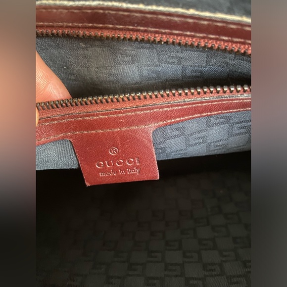 90s Gucci Leather and bamboo handbag - Picture 6 of 7